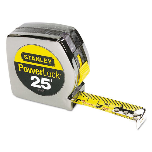 Stanley® wholesale. Stanley Powerlock Ii Power Return Rule, 1" X 25ft, Chrome-yellow. HSD Wholesale: Janitorial Supplies, Breakroom Supplies, Office Supplies.
