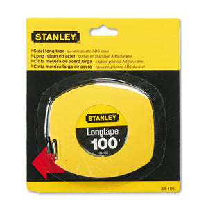 Stanley® wholesale. Stanley Long Tape Measure, 1-8" Graduations, 100ft, Yellow. HSD Wholesale: Janitorial Supplies, Breakroom Supplies, Office Supplies.