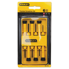 Load image into Gallery viewer, Stanley Tools® wholesale. Stanley 6-piece Precision Screwdriver Set, Black-yellow. HSD Wholesale: Janitorial Supplies, Breakroom Supplies, Office Supplies.