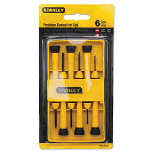 Stanley Tools® wholesale. Stanley 6-piece Precision Screwdriver Set, Black-yellow. HSD Wholesale: Janitorial Supplies, Breakroom Supplies, Office Supplies.