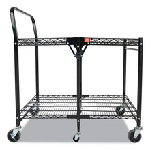 Load image into Gallery viewer, Bostitch® wholesale. Stowaway Folding Carts, 2 Shelves, 35w X 37.25d X 22h, Black, 250 Lb Capacity. HSD Wholesale: Janitorial Supplies, Breakroom Supplies, Office Supplies.