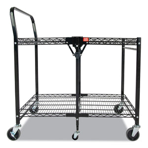 Bostitch® wholesale. Stowaway Folding Carts, 2 Shelves, 35w X 37.25d X 22h, Black, 250 Lb Capacity. HSD Wholesale: Janitorial Supplies, Breakroom Supplies, Office Supplies.