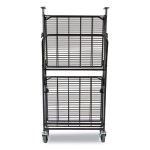 Bostitch® wholesale. Stowaway Folding Carts, 2 Shelves, 35w X 37.25d X 22h, Black, 250 Lb Capacity. HSD Wholesale: Janitorial Supplies, Breakroom Supplies, Office Supplies.