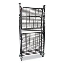 Load image into Gallery viewer, Bostitch® wholesale. Stowaway Folding Carts, 2 Shelves, 35w X 37.25d X 22h, Black, 250 Lb Capacity. HSD Wholesale: Janitorial Supplies, Breakroom Supplies, Office Supplies.