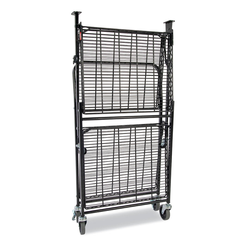 Bostitch® wholesale. Stowaway Folding Carts, 2 Shelves, 35w X 37.25d X 22h, Black, 250 Lb Capacity. HSD Wholesale: Janitorial Supplies, Breakroom Supplies, Office Supplies.