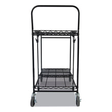 Load image into Gallery viewer, Bostitch® wholesale. Stowaway Folding Carts, 2 Shelves, 29.63w X 37.25d X 18h, Black, 250 Lb Capacity. HSD Wholesale: Janitorial Supplies, Breakroom Supplies, Office Supplies.