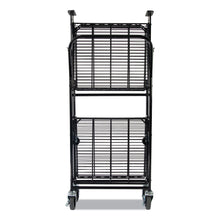 Load image into Gallery viewer, Bostitch® wholesale. Stowaway Folding Carts, 2 Shelves, 29.63w X 37.25d X 18h, Black, 250 Lb Capacity. HSD Wholesale: Janitorial Supplies, Breakroom Supplies, Office Supplies.