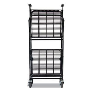 Bostitch® wholesale. Stowaway Folding Carts, 2 Shelves, 29.63w X 37.25d X 18h, Black, 250 Lb Capacity. HSD Wholesale: Janitorial Supplies, Breakroom Supplies, Office Supplies.