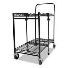 Load image into Gallery viewer, Bostitch® wholesale. Stowaway Folding Carts, 2 Shelves, 29.63w X 37.25d X 18h, Black, 250 Lb Capacity. HSD Wholesale: Janitorial Supplies, Breakroom Supplies, Office Supplies.