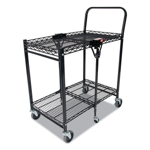 Bostitch® wholesale. Stowaway Folding Carts, 2 Shelves, 29.63w X 37.25d X 18h, Black, 250 Lb Capacity. HSD Wholesale: Janitorial Supplies, Breakroom Supplies, Office Supplies.