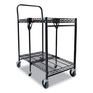 Bostitch® wholesale. Stowaway Folding Carts, 2 Shelves, 29.63w X 37.25d X 18h, Black, 250 Lb Capacity. HSD Wholesale: Janitorial Supplies, Breakroom Supplies, Office Supplies.