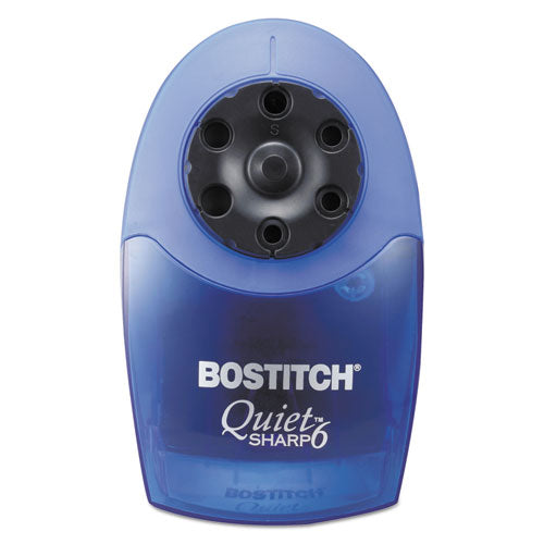Bostitch® wholesale. Quietsharp 6 Classroom Electric Pencil Sharpener, Ac-powered, 6.13" X 10.69" X 9", Blue. HSD Wholesale: Janitorial Supplies, Breakroom Supplies, Office Supplies.
