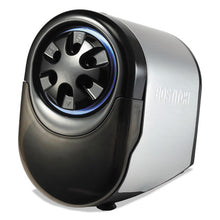 Load image into Gallery viewer, Bostitch® wholesale. Quietsharp Glow Classroom Electric Pencil Sharpener, Ac-powered, 6.13&quot; X 10.69&quot; X 9&quot;, Silver-black. HSD Wholesale: Janitorial Supplies, Breakroom Supplies, Office Supplies.