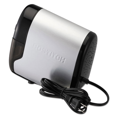 Bostitch® wholesale. Quietsharp Glow Classroom Electric Pencil Sharpener, Ac-powered, 6.13" X 10.69" X 9", Silver-black. HSD Wholesale: Janitorial Supplies, Breakroom Supplies, Office Supplies.
