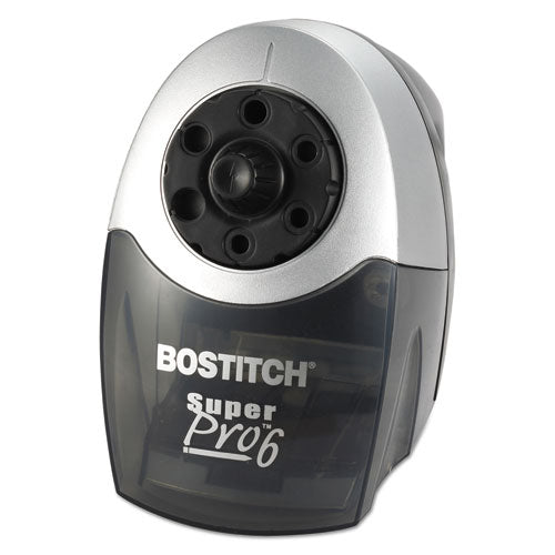 Bostitch® wholesale. Super Pro 6 Commercial Electric Pencil Sharpener, Ac-powered, 6.13" X 10.69" X 9", Gray-black. HSD Wholesale: Janitorial Supplies, Breakroom Supplies, Office Supplies.
