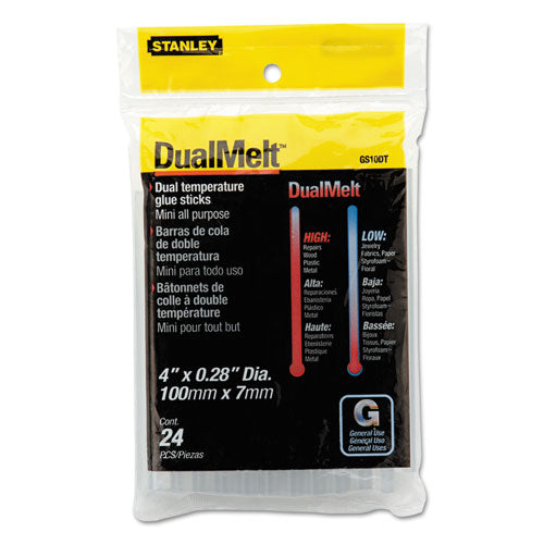 Stanley Bostitch® wholesale. Stanley Bostitch Dual Temperature Mini Glue Sticks, 0.28" X 4", Dries Clear, 24-pack. HSD Wholesale: Janitorial Supplies, Breakroom Supplies, Office Supplies.