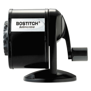 Bostitch® wholesale. Antimicrobial Manual Pencil Sharpener, Manual, 5.44" X 2.69" X 4.33", Black. HSD Wholesale: Janitorial Supplies, Breakroom Supplies, Office Supplies.