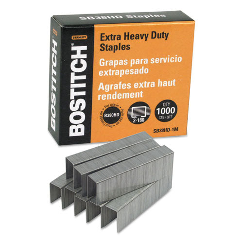 Bostitch® wholesale. Heavy-duty Premium Staples, 0.88" Leg, 0.5" Crown, Steel, 1,000-box. HSD Wholesale: Janitorial Supplies, Breakroom Supplies, Office Supplies.