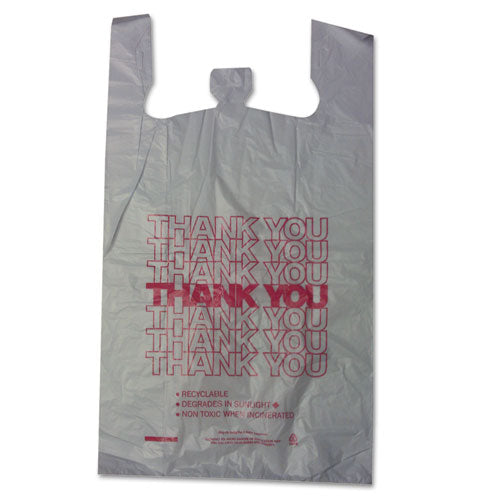 Barnes Paper Company wholesale. Thank You High-density Shopping Bags, 18
