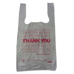 Barnes Paper Company wholesale. Plastic Thank-you T-sack, 2 Mil, 4" X 15", White, 2,000-carton. HSD Wholesale: Janitorial Supplies, Breakroom Supplies, Office Supplies.