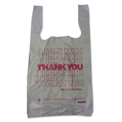 Barnes Paper Company wholesale. Plastic Thank-you T-sack, 2 Mil, 4