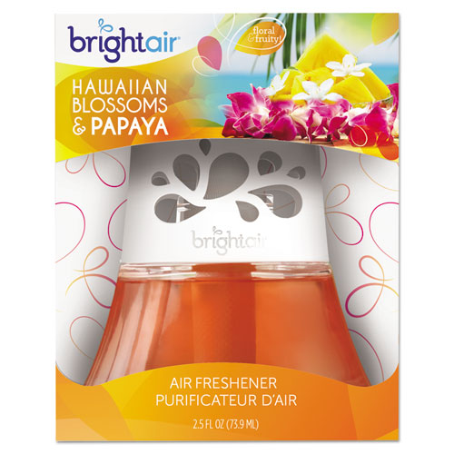 BRIGHT Air® wholesale. Scented Oil Air Freshener, Hawaiian Blossoms And Papaya, Orange, 2.5oz. HSD Wholesale: Janitorial Supplies, Breakroom Supplies, Office Supplies.