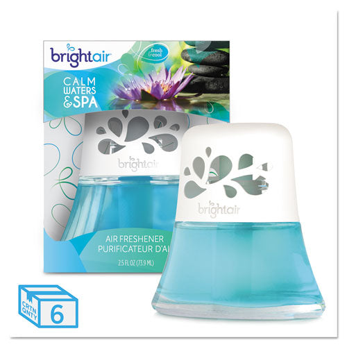 BRIGHT Air® wholesale. Scented Oil Air Freshener, Calm Waters And Spa, Blue, 2.5 Oz, 6-carton. HSD Wholesale: Janitorial Supplies, Breakroom Supplies, Office Supplies.