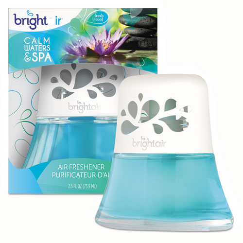 BRIGHT Air® wholesale. Scented Oil Air Freshener, Calm Waters And Spa, Blue, 2.5 Oz. HSD Wholesale: Janitorial Supplies, Breakroom Supplies, Office Supplies.