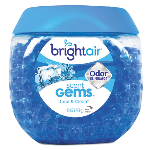 BRIGHT Air® wholesale. Scent Gems Odor Eliminator, Cool And Clean, Blue, 10 Oz, 6-carton. HSD Wholesale: Janitorial Supplies, Breakroom Supplies, Office Supplies.