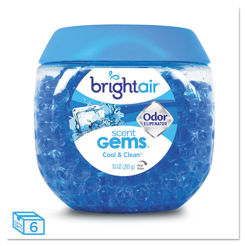 BRIGHT Air® wholesale. Scent Gems Odor Eliminator, Cool And Clean, Blue, 10 Oz, 6-carton. HSD Wholesale: Janitorial Supplies, Breakroom Supplies, Office Supplies.