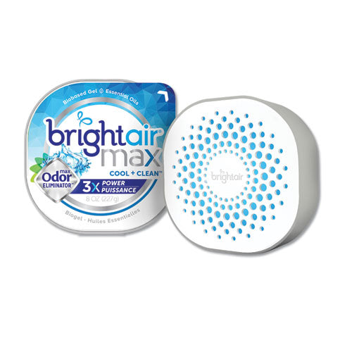 BRIGHT Air® wholesale. Max Odor Eliminator Air Freshener, Cool And Clean, 8 Oz, 6-carton. HSD Wholesale: Janitorial Supplies, Breakroom Supplies, Office Supplies.