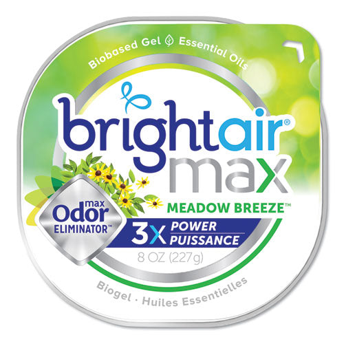 BRIGHT Air® wholesale. Max Odor Eliminator Air Freshener, Meadow Breeze, 8 Oz, 6-carton. HSD Wholesale: Janitorial Supplies, Breakroom Supplies, Office Supplies.