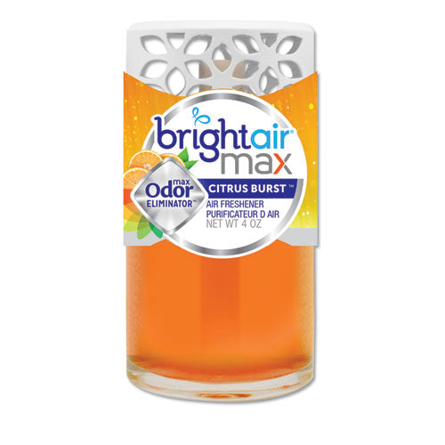 BRIGHT Air® wholesale. Max Scented Oil Air Freshener, Citrus Burst, 4 Oz, 6-carton. HSD Wholesale: Janitorial Supplies, Breakroom Supplies, Office Supplies.