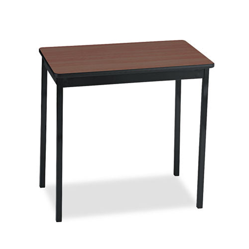 Barricks wholesale. Utility Table, Rectangular, 30w X 18d X 30h, Walnut-black. HSD Wholesale: Janitorial Supplies, Breakroom Supplies, Office Supplies.