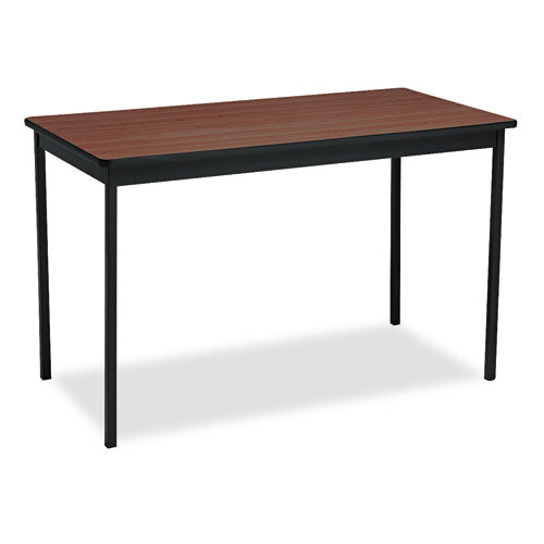 Barricks wholesale. Utility Table, Rectangular, 48w X 24d X 30h, Walnut-black. HSD Wholesale: Janitorial Supplies, Breakroom Supplies, Office Supplies.