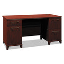 Bush® wholesale. Enterprise Collection Double Pedestal Desk, 60" X 28.63" X 29.75", Harvest Cherry, (box 2 Of 2). HSD Wholesale: Janitorial Supplies, Breakroom Supplies, Office Supplies.