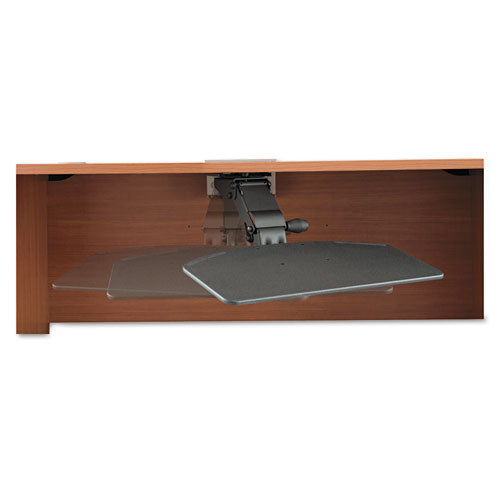 Bush® wholesale. Articulating Keyboard Tray Accessory, 24.63w X 22.25d, Galaxy. HSD Wholesale: Janitorial Supplies, Breakroom Supplies, Office Supplies.