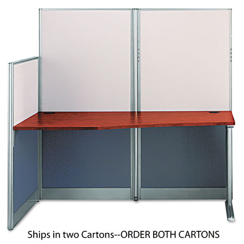 Bush® wholesale. Office In An Hour Collection Straight Workstation, 64.5" X 32.25" X 63", Hansen Cherry, (box 2 Of 2). HSD Wholesale: Janitorial Supplies, Breakroom Supplies, Office Supplies.