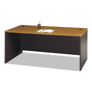 Bush® wholesale. Series C Collection Desk Shell, 71.13" X 29.38" X 29.88", Natural Cherry-graphite Gray. HSD Wholesale: Janitorial Supplies, Breakroom Supplies, Office Supplies.