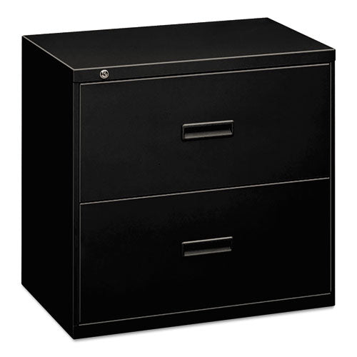 HON® wholesale. HON® 400 Series Two-drawer Lateral File, 36w X 18d X 28h, Black. HSD Wholesale: Janitorial Supplies, Breakroom Supplies, Office Supplies.
