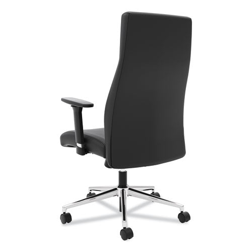 HON® wholesale. HON® Define Executive High-back Leather Chair, Supports Up To 250 Lbs., Black Seat-black Back, Polished Chrome Base. HSD Wholesale: Janitorial Supplies, Breakroom Supplies, Office Supplies.