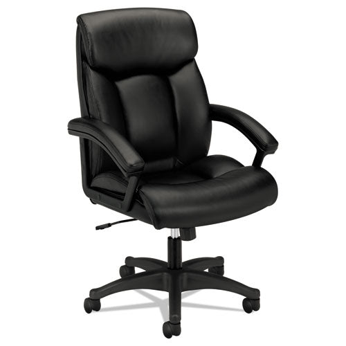 HON® wholesale. HON® Hvl151 Executive High-back Leather Chair, Supports Up To 250 Lbs., Black Seat-black Back, Black Base. HSD Wholesale: Janitorial Supplies, Breakroom Supplies, Office Supplies.