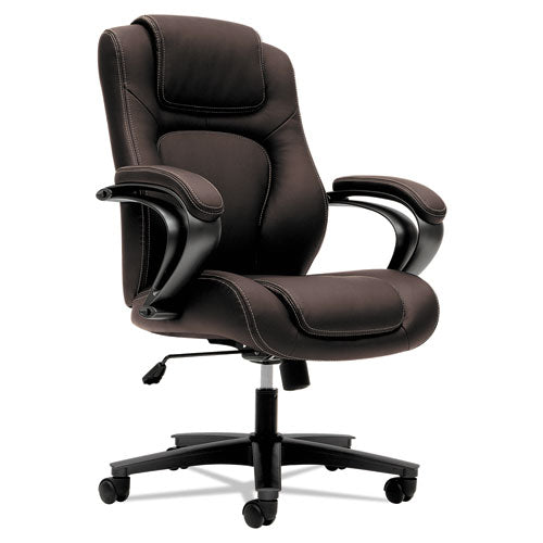 HON® wholesale. HON® Hvl402 Series Executive High-back Chair, Supports Up To 250 Lbs., Brown Seat-brown Back, Black Base. HSD Wholesale: Janitorial Supplies, Breakroom Supplies, Office Supplies.