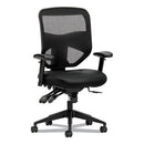 HON® wholesale. HON® Prominent Mesh High-back Task Chair, Leather, Supports Up To 250 Lbs., Black Seat, Black Back, Black Base. HSD Wholesale: Janitorial Supplies, Breakroom Supplies, Office Supplies.