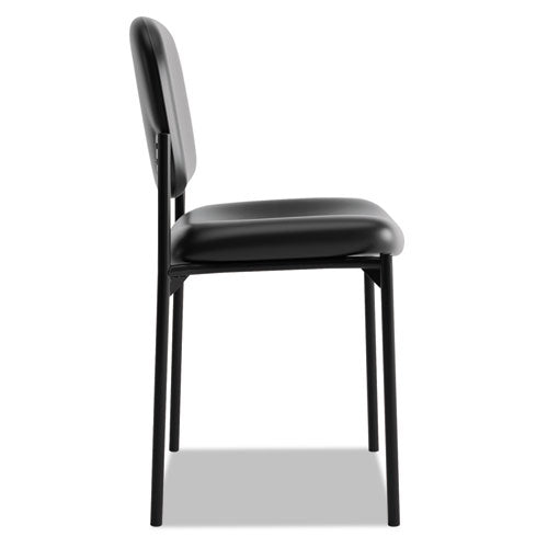 HON® wholesale. HON® Vl606 Stacking Guest Chair Without Arms, Black Seat-black Back, Black Base. HSD Wholesale: Janitorial Supplies, Breakroom Supplies, Office Supplies.