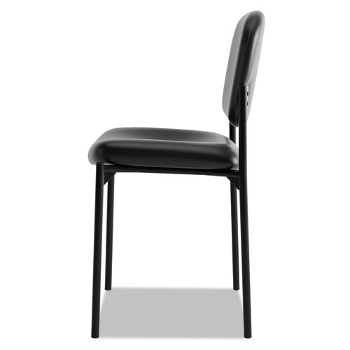 HON® wholesale. HON® Vl606 Stacking Guest Chair Without Arms, Black Seat-black Back, Black Base. HSD Wholesale: Janitorial Supplies, Breakroom Supplies, Office Supplies.