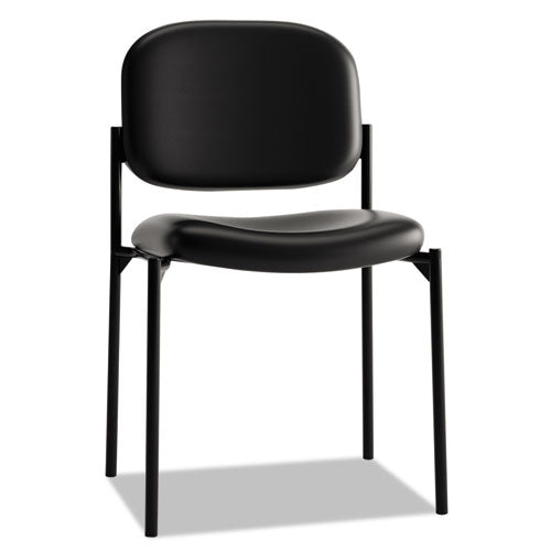 HON® wholesale. HON® Vl606 Stacking Guest Chair Without Arms, Black Seat-black Back, Black Base. HSD Wholesale: Janitorial Supplies, Breakroom Supplies, Office Supplies.