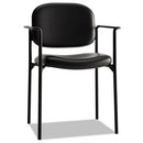HON® wholesale. HON® Vl616 Stacking Guest Chair With Arms, Black Seat-black Back, Black Base. HSD Wholesale: Janitorial Supplies, Breakroom Supplies, Office Supplies.