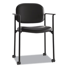 Load image into Gallery viewer, HON® wholesale. HON® Vl616 Stacking Guest Chair With Arms, Black Seat-black Back, Black Base. HSD Wholesale: Janitorial Supplies, Breakroom Supplies, Office Supplies.