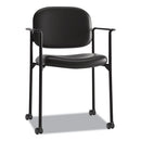 HON® wholesale. HON® Vl616 Stacking Guest Chair With Arms, Black Seat-black Back, Black Base. HSD Wholesale: Janitorial Supplies, Breakroom Supplies, Office Supplies.